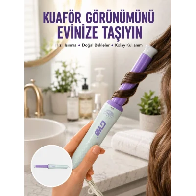 BUĞZ GW Taşınabilir Saç Maşası – 360° Döner Kablo, Negatif İyonlu Seramik Teknoloji Yeni Nesil