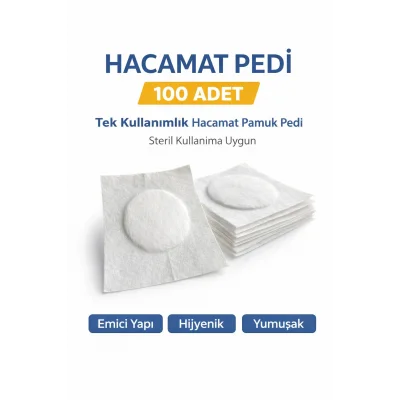 BUĞZ Hacamat Pedi 100 Adet – Tek Kullanımlık Hacamat Pamuk Pedi Steril Kullanıma Uygun