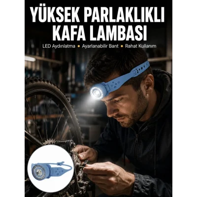 BUĞZ Hafif ve Taşınabilir Kamp Kafa Lambası Ayarlanabilir Işık Yeni Nesil