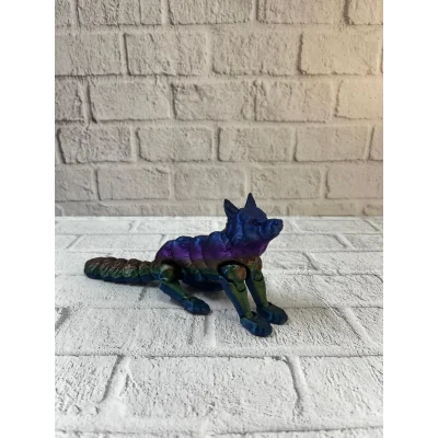 BUĞZ Hareketli Kurt Rainbow dekoratif esnek figür 10x24 cm - Lisinya