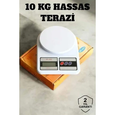 BUĞZ Hassas Terazi 10 kg Kapasiteli, Yüksek Hassasiyetli Dijital Mutfak Tartısı - Lisinya