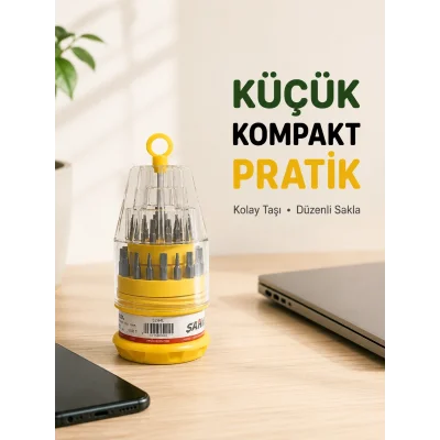 BUĞZ Hassas Tornavida Seti Kaymaz Saplı Elektronik Onarım Seti