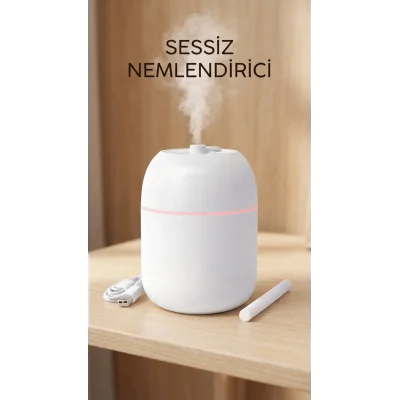 BUĞZ Hava Nemlendirici 220ml Buhar Makinesi, Ofis ve Ev Ortamları için Uygun, Kompakt ve Hafif Tasarım