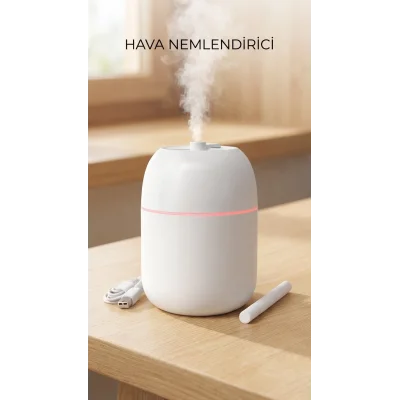 BUĞZ Hava Nemlendirici 220ml Buhar Makinesi, Sessiz Çalışma ve Ayarlanabilir Nem Seviyesi ile Kullanım Alanları