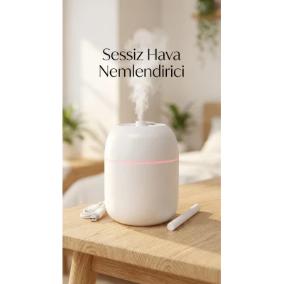 BUĞZ Hava Nemlendirici Buhar Makinesi 220ml Kapasiteli Uygun Boyutlu Ev ve Ofis Kullanımı