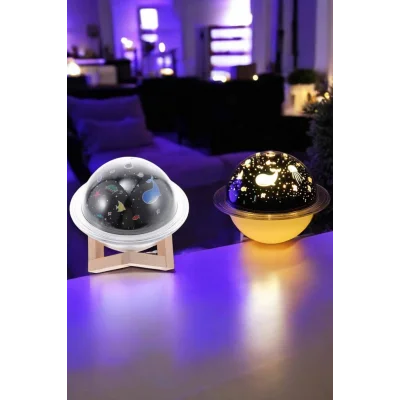 BUĞZ Hava Nemlendirici Masa ve Gece Lambası USB Projeksiyon Aromaterapi - BUĞZ