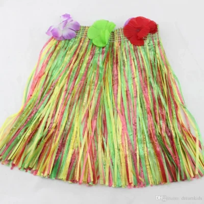 BUĞZ Hawaii Hula Eteği Karışık Renk 40 Cm Bx40