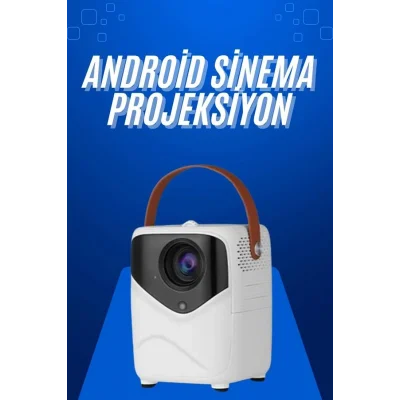 BUĞZ HD Ayaklı Portatif Projeksiyon Cihazı Android İşlemcili Sinema Projektörü - BUĞZ