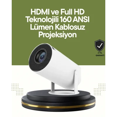 HDMI ve USB Girişli Uzun Ömürlü Ampullü Projeksiyon