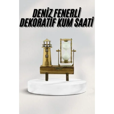  Hediyelik Kum Saati Retro Dekoratif Deniz Feneri Kum Saati