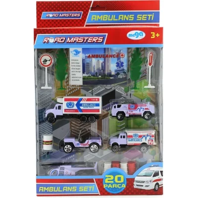  Helikopterli Metal Ambulans Seti  Jp9105