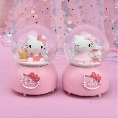 BUĞZ Hello Kitty Işıklı Müzikli Kar Küresi Orta Boy Model 4