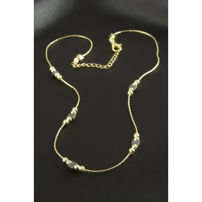 BUĞZ Hematit Zincir Kolye