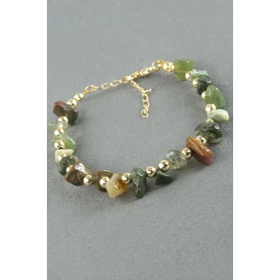 BUĞZ Hint Akik Kırık Doğaltaş Bileklik