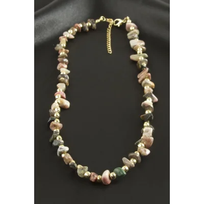 BUĞZ Hint Akik Kırık Doğaltaş Kolye