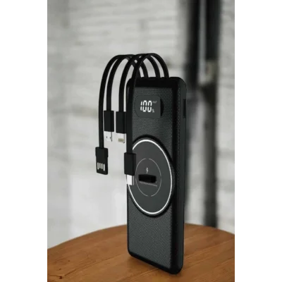 BUĞZ Hızlı Şarj Dijital Göstergeli Powerbankli Çoklu Şarj Özelliği