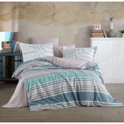  Hobby Çift Kişilik Ranforce Nevresim Takımı Debora Turkuaz