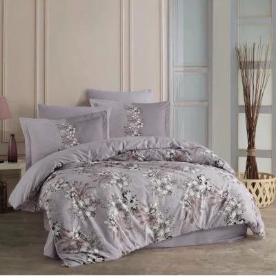  Hobby Çift Kişilik Ranforce Nevresim Takımı Elvira Gri