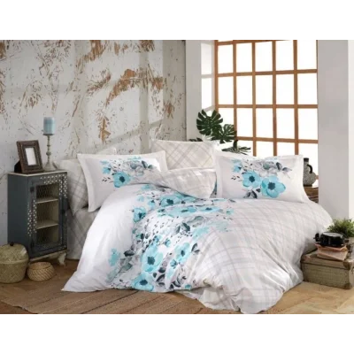 BUĞZ Hobby Kingsize Poplin Nevresim Belinda Mavi