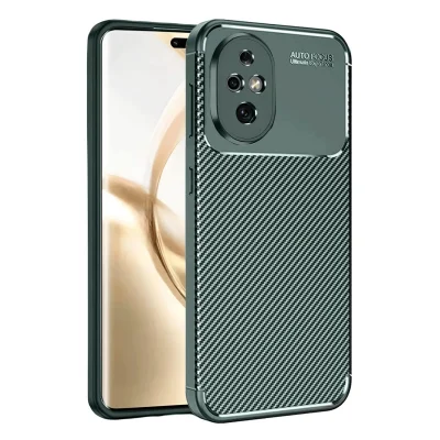 BUĞZ Honor 200 Kılıf Auto Focus Karbon Kapak - Koyu Yeşil