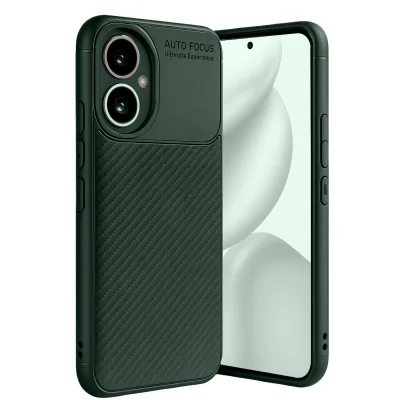 BUĞZ Honor 400 Kılıf Auto Focus Karbon Kapak - Koyu Yeşil