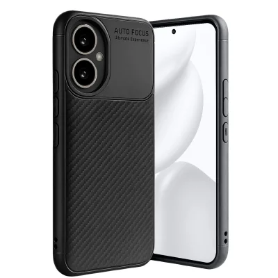 BUĞZ Honor 400 Kılıf Auto Focus Karbon Kapak - Siyah