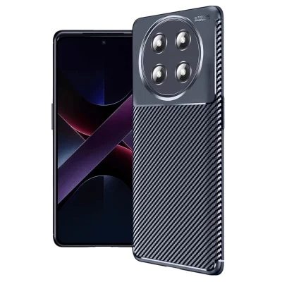 BUĞZ Honor Magic 7 Lite Kılıf Auto Focus Karbon Kapak - Lacivert