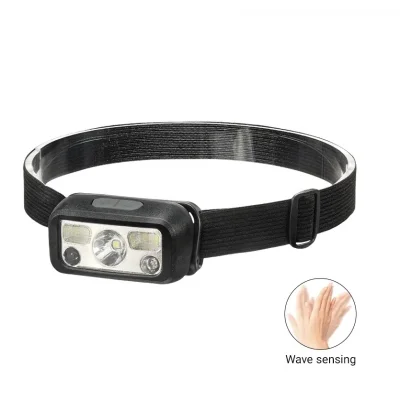 BUĞZ Hs-43 Sensörlü Şarjlı Type-c Çok Amaçlı Kırmızı Işıklı Kafa Lambası