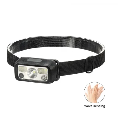 BUĞZ Hs-43 Sensörlü Şarjlı Type-c Çok Amaçlı Kırmızı Işıklı Kafa Lambası