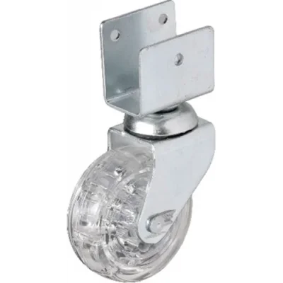 BUĞZ Eco Lounge Hts 328 - 50x20 mm Şeffaf Makaralı Kısa U Tablalı Teker 4 Adet