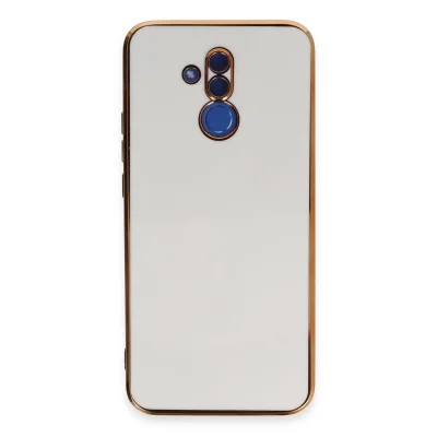 BUĞZ Huawei Mate 20 Lite Kılıf Volet Silikon - Beyaz