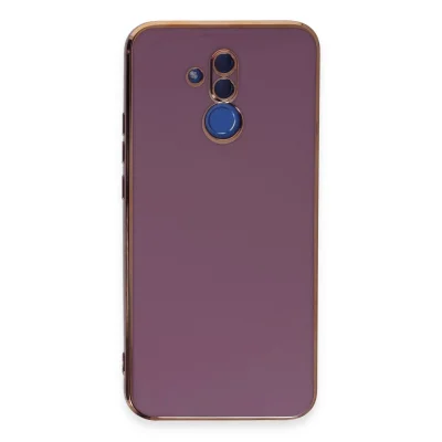 BUĞZ Huawei Mate 20 Lite Kılıf Volet Silikon - Mor