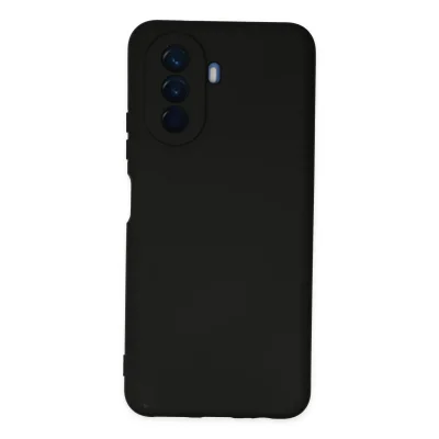 BUĞZ Huawei Nova Y70 Kılıf Nano İçi Kadife Silikon - Siyah