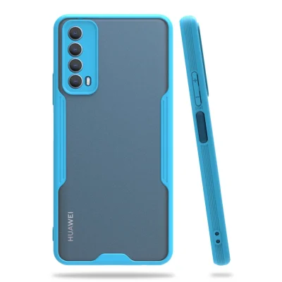 BUĞZ Huawei P Smart 2021 Kılıf Platin Silikon - Mavi