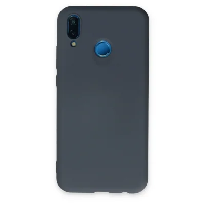 BUĞZ Huawei P20 Lite Kılıf Nano İçi Kadife Silikon - Gri