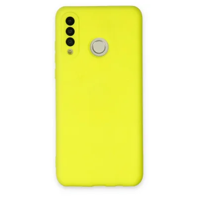 BUĞZ Huawei P30 Lite Kılıf Nano İçi Kadife Silikon - Sarı