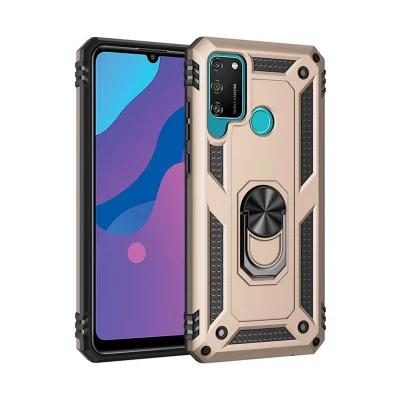 BUĞZ Huawei Y6p Kılıf Sofya Yüzüklü Silikon Kapak - Gold