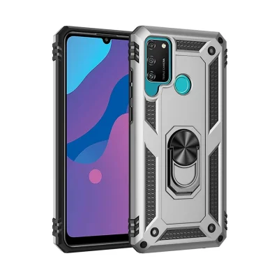 BUĞZ Huawei Y6p Kılıf Sofya Yüzüklü Silikon Kapak - Gümüş