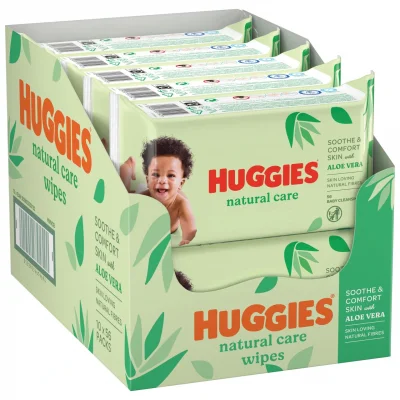 BUĞZ Huggies Natural Care Yenidoğan Islak Bebek Havlusu 10x56 Yaprak