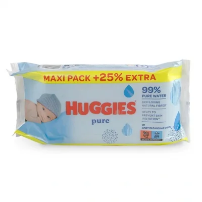 BUĞZ Huggies Pure Yenidoğan Hassas Islak Havlu 72 Yaprak