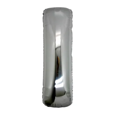  I Harf Folyo Balon Gümüş Renk  40 inç