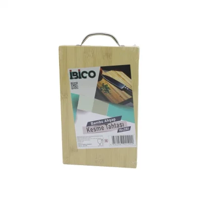 BUĞZ İbico İ22-199 Lüks Ahşap Bambu Kesim Panosu 18x28x1.7cm Metal Kulplu