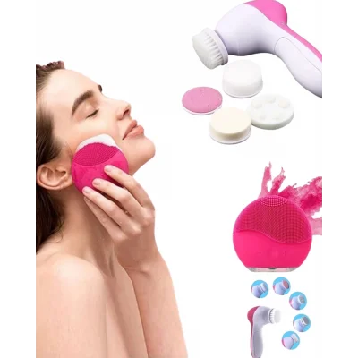 BUĞZ İkili Cilt Bakım Seti 5 Başlıklı Yüz Temizleme ve Masaj Aleti Canlandırıcı ve Onarıcı