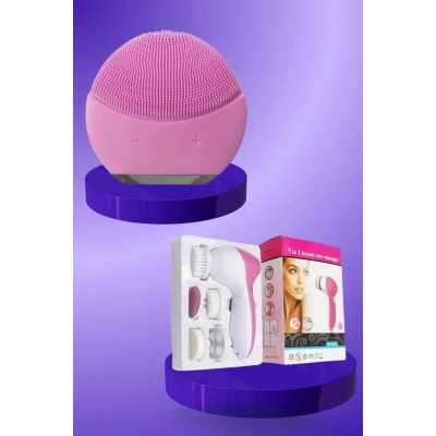 BUĞZ İkili Cilt Bakım Seti 5 Başlıklı Yüz Temizleme ve Masaj Aleti Canlandırıcı ve Onarıcı - BUĞZ