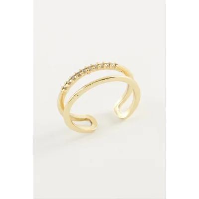  İkili Zirkon Taşlı Yüzük