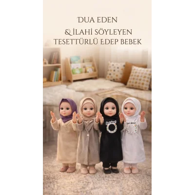 BUĞZ İlahi Söyleyen Tesettürlü Dua Eden Edep Bebek  Ramazan Oyuncağı