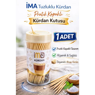 BUĞZ İMA Tuzluklu Kürdan 1 Adet | Pratik Kapaklı Kürdan Kutusu