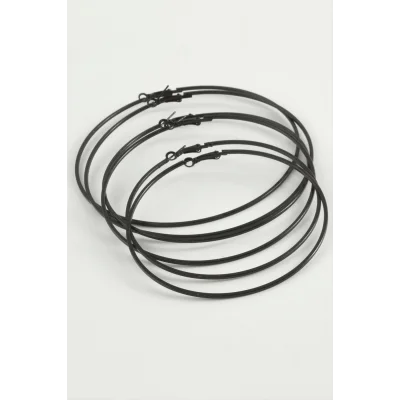  İnce Boru Metal Halka Küpe 6 Adet