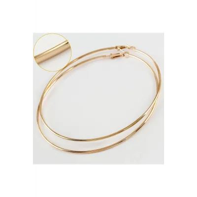 BUĞZ İnce Boru Metal Halka Küpe 8-9-10 cm
