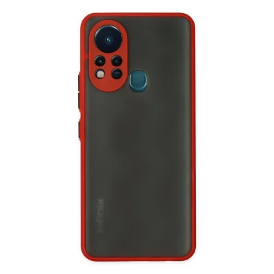 BUĞZ İnfinix Hot 11s Kılıf Montreal Silikon Kapak - Kırmızı